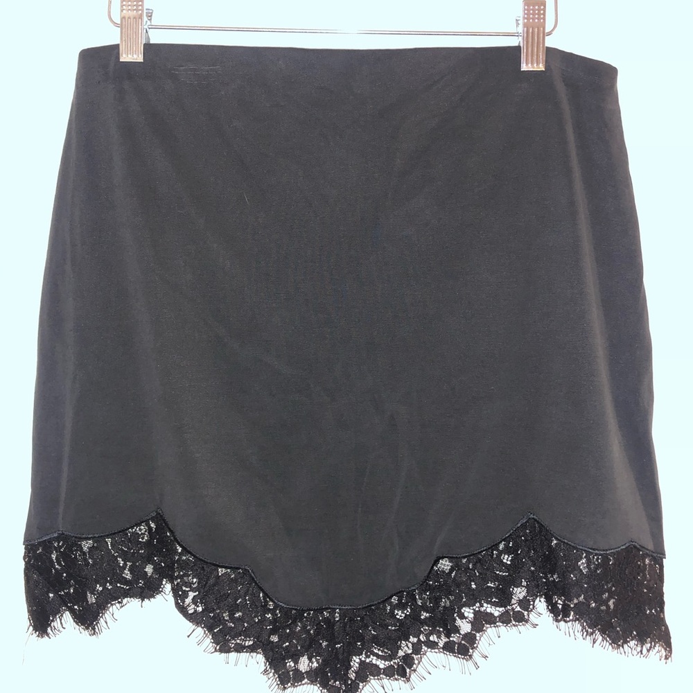 Express mini skirt with lace on bottom medium